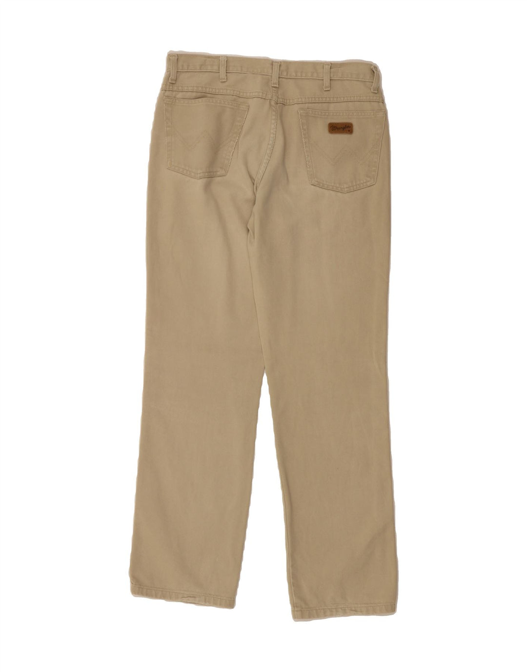 WRANGLER Mens Straight Casual Trousers W34 L32 Beige Cotton Vintage Wrangler and Second-Hand Wrangler from Messina Hembry 