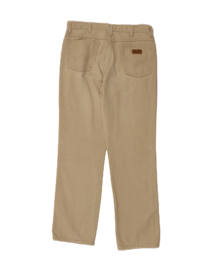 WRANGLER Mens Straight Casual Trousers W34 L32 Beige Cotton Vintage Wrangler and Second-Hand Wrangler from Messina Hembry 