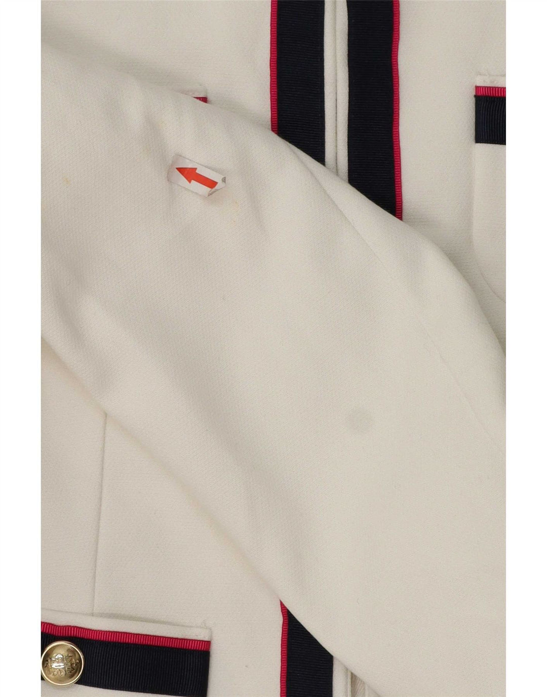 Jaqueta Blazer Feminina Zara UK 10 Pequena Listrada Branca