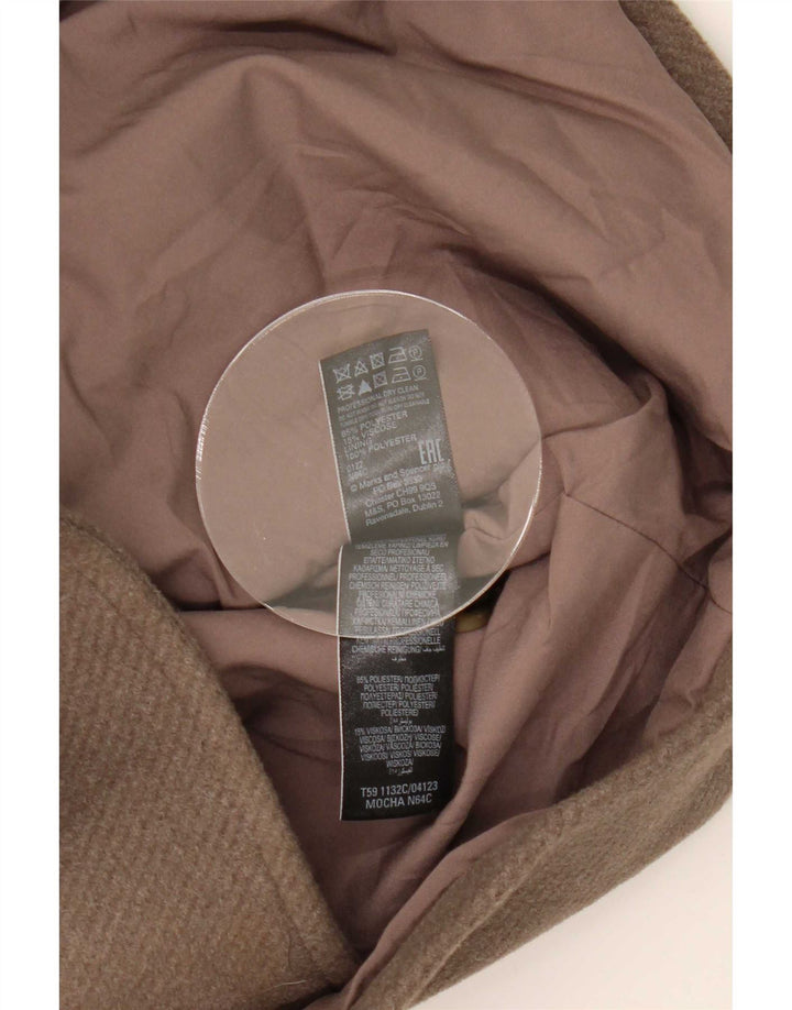 Sobretudo feminino Marks & Spencer UK 18 XL poliéster cinza