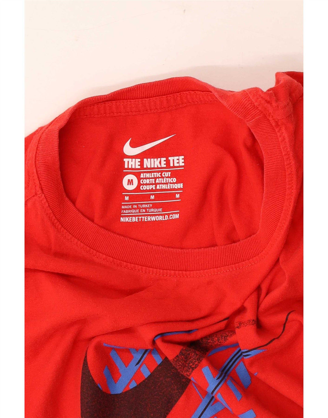 Camiseta Nike Masculina Athletic Cut Graphic Top Médio Vermelho