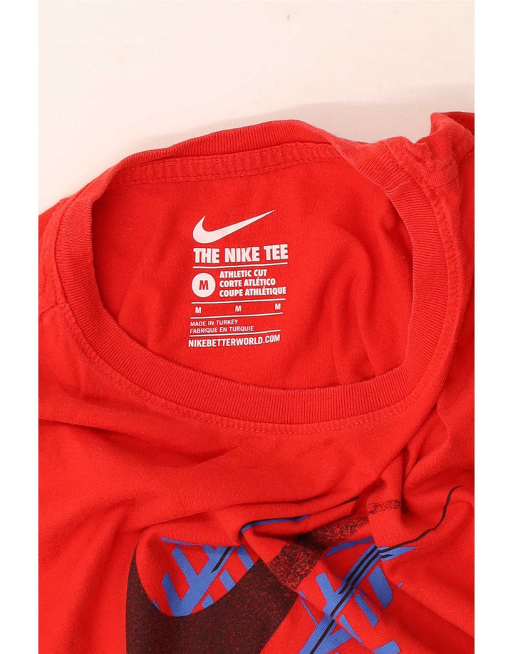 Camiseta Nike Masculina Athletic Cut Graphic Top Médio Vermelho