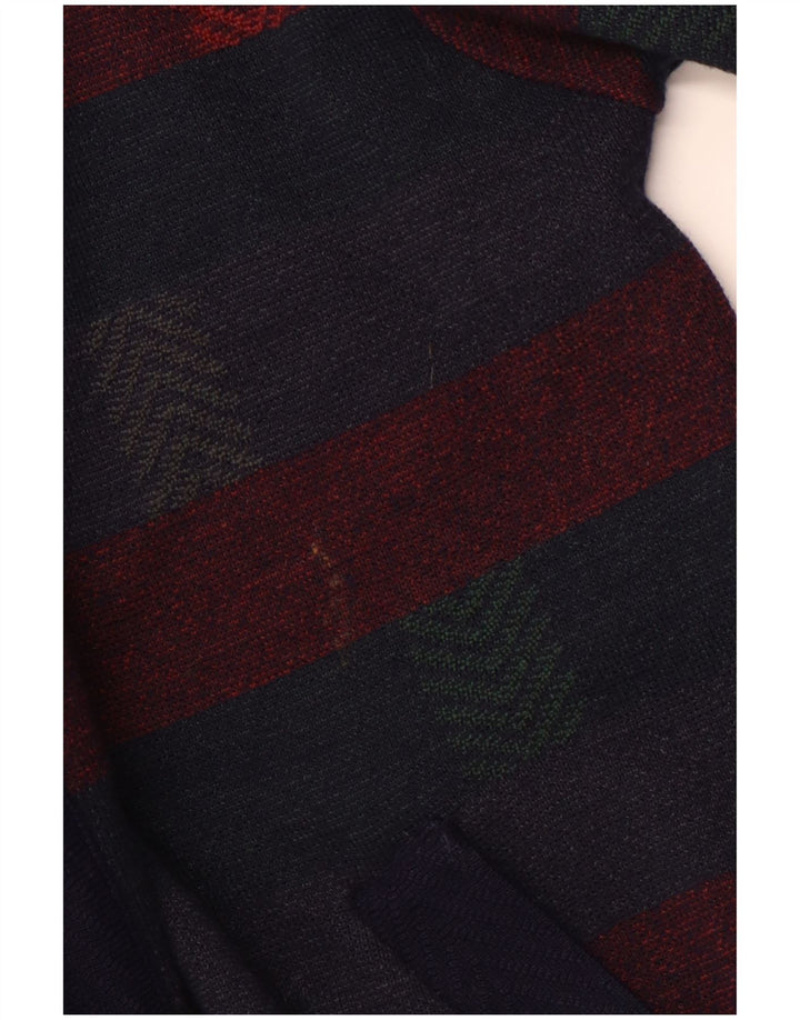 PIERRE SANGAN Suéter cardigã masculino XL lã listrada azul marinho