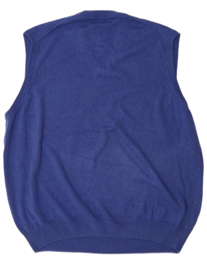 Regata masculina Marks & Spencer Blue Harbor Vest 2XL algodão azul