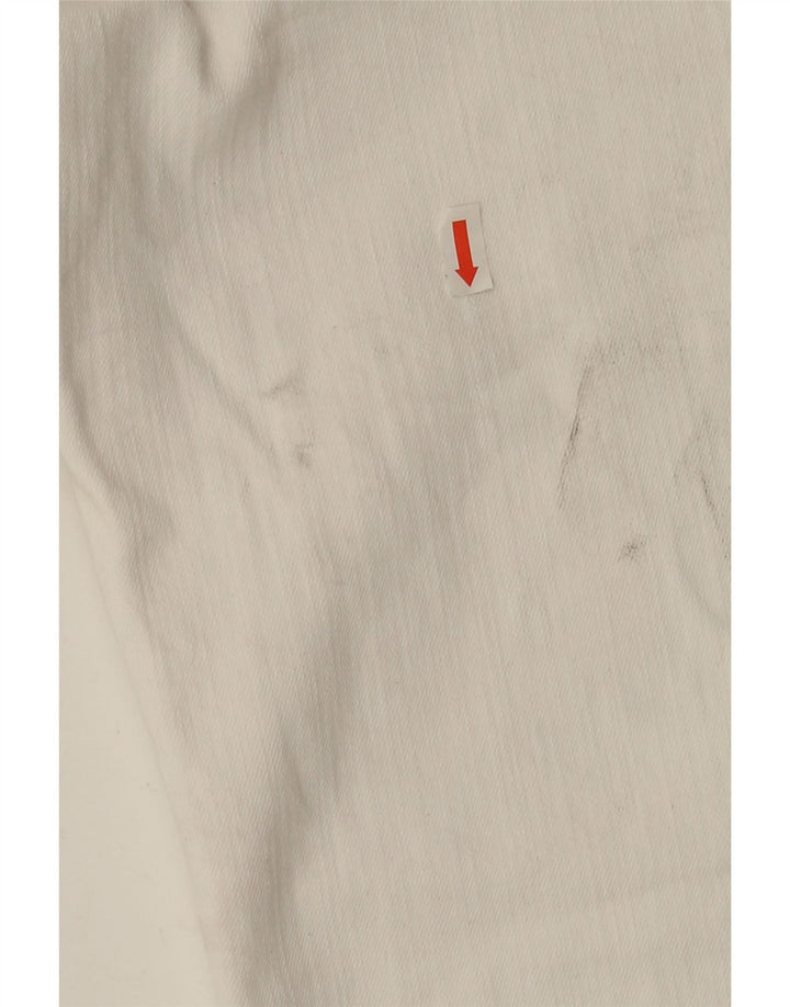 Zara Calça Jeans Feminina Crop Bootcut EU 38 Pequeno W28 L26 Algodão Branco