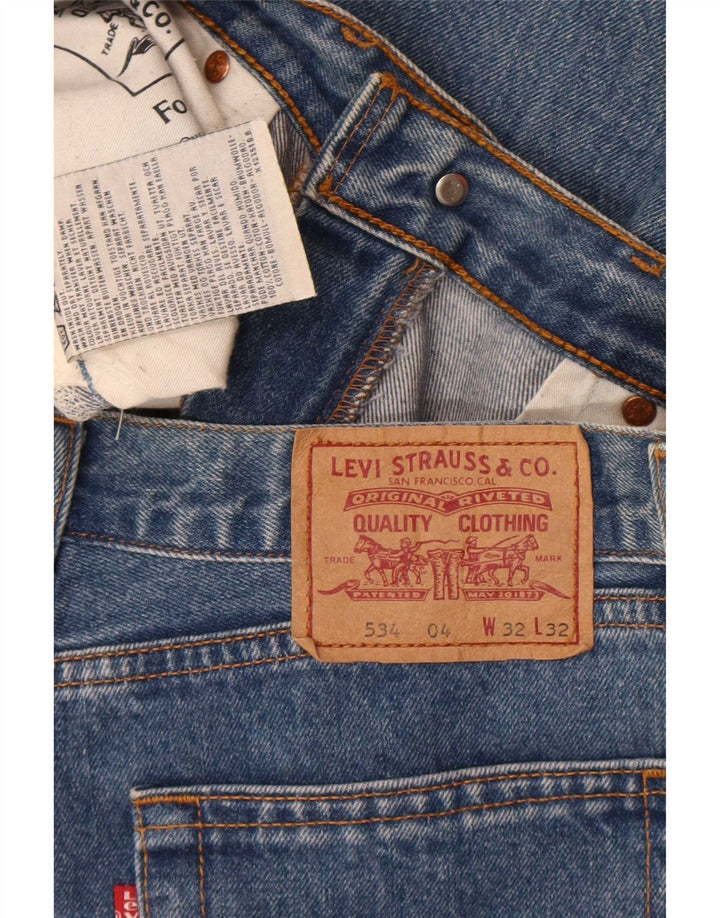 Levi's Masculino 534 Straight Jeans W32 L27 Azul Algodão