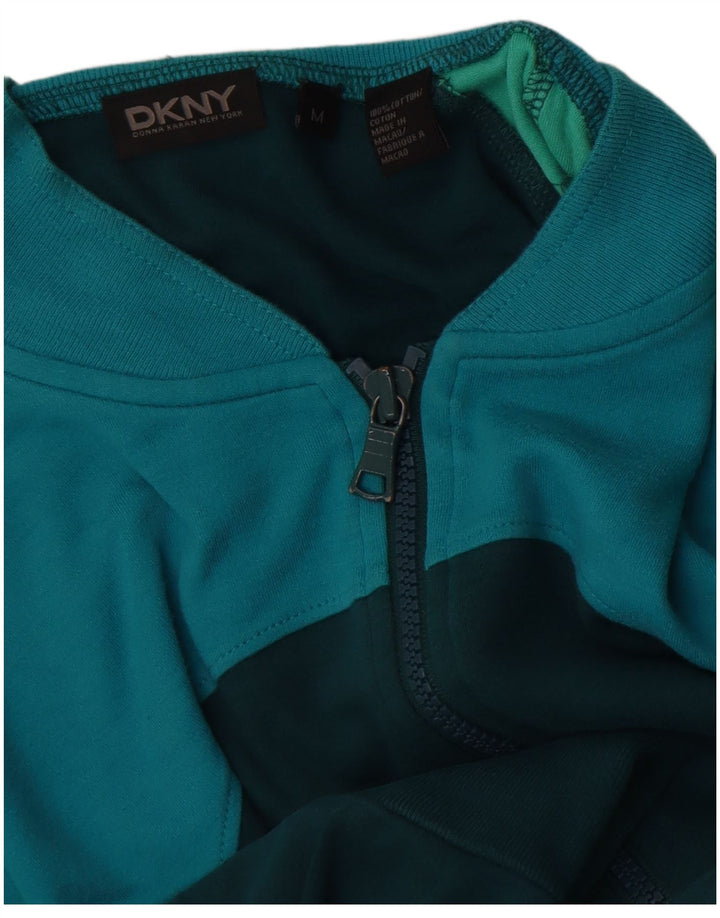 Dkny Mens Treino Top Jaqueta Verde Médio Algodão Colourblock