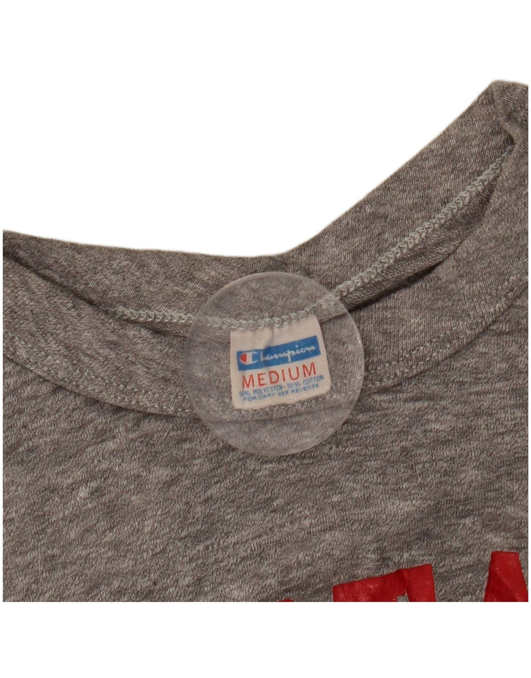 Camiseta feminina com estampa CHAMPION UK 12 poliéster cinza médio