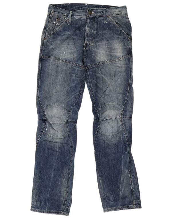 G-Star Mens Graphic Straight Jeans W30 L32 Azul Algodão