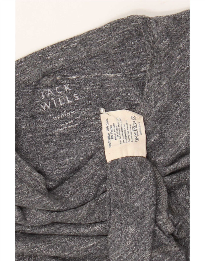 Jack Wills Camiseta masculina regular de manga curta Top cinza médio manchado