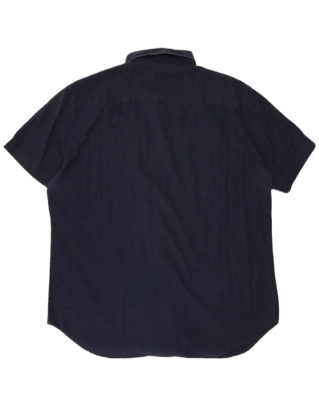 Camisa masculina de manga curta Carrera XL azul marinho algodão