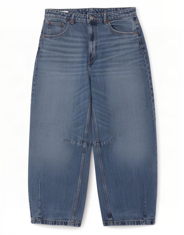 Zara Womens Loose Jeans EU 40 Médio W30 L28 Azul Algodão