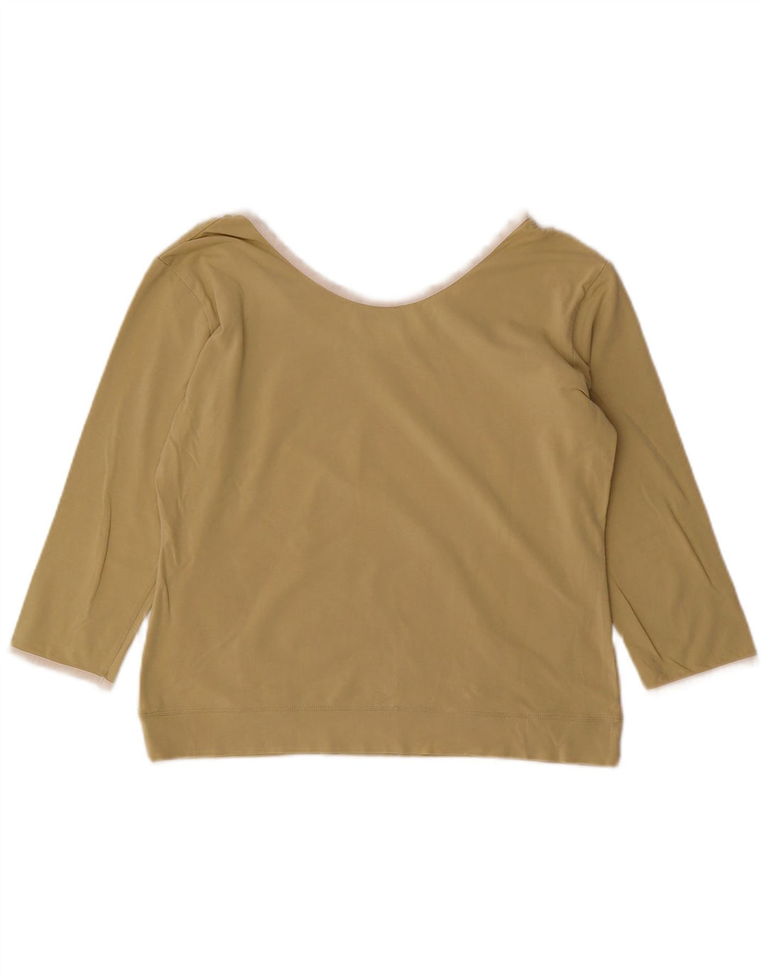 SERGIO TACCHINI Top feminino manga 3/4 IT 48 XL algodão cáqui