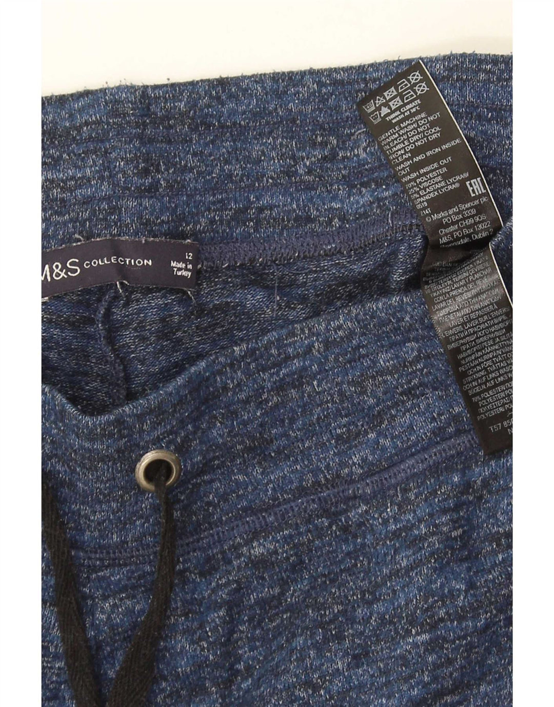 Calça de treino feminina Marks & Spencer Joggers UK 12 médio azul marinho