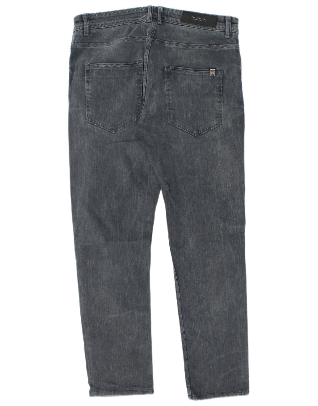 Zara Mens Slim Jeans EU 42 Grande W32 L28 Algodão Cinza