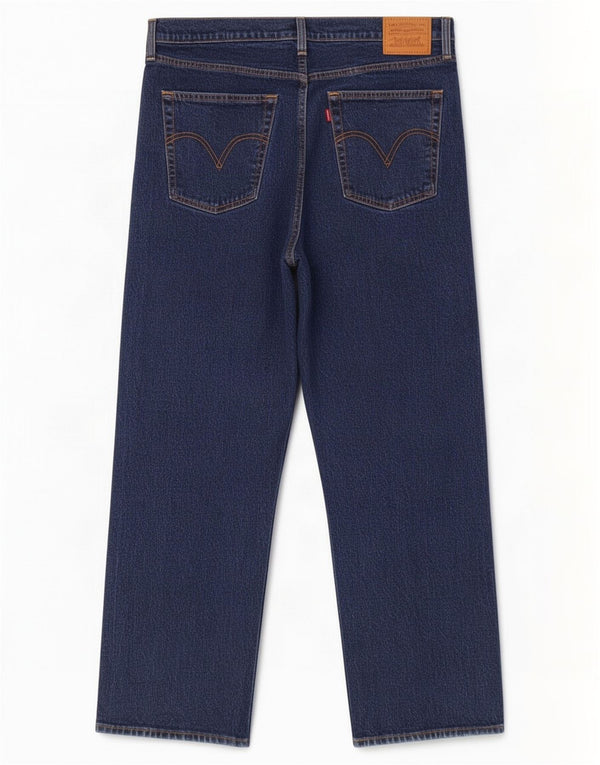 Calça jeans feminina Levi's Ribcage cintura alta reta W32 L29 algodão azul marinho