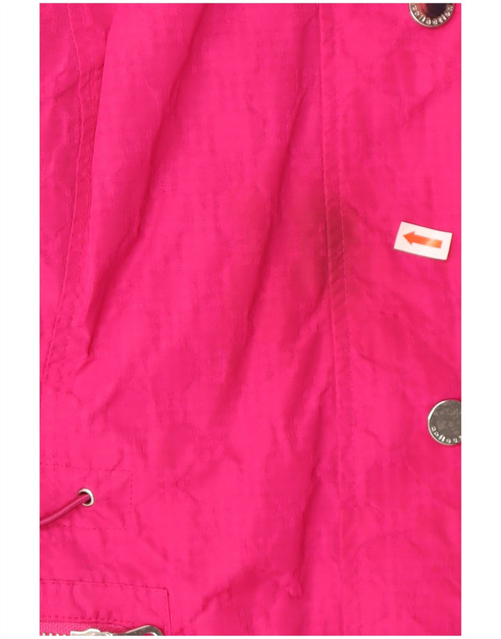 Jaqueta de chuva feminina com capuz Marks & Spencer Reino Unido 18 XL poliéster rosa
