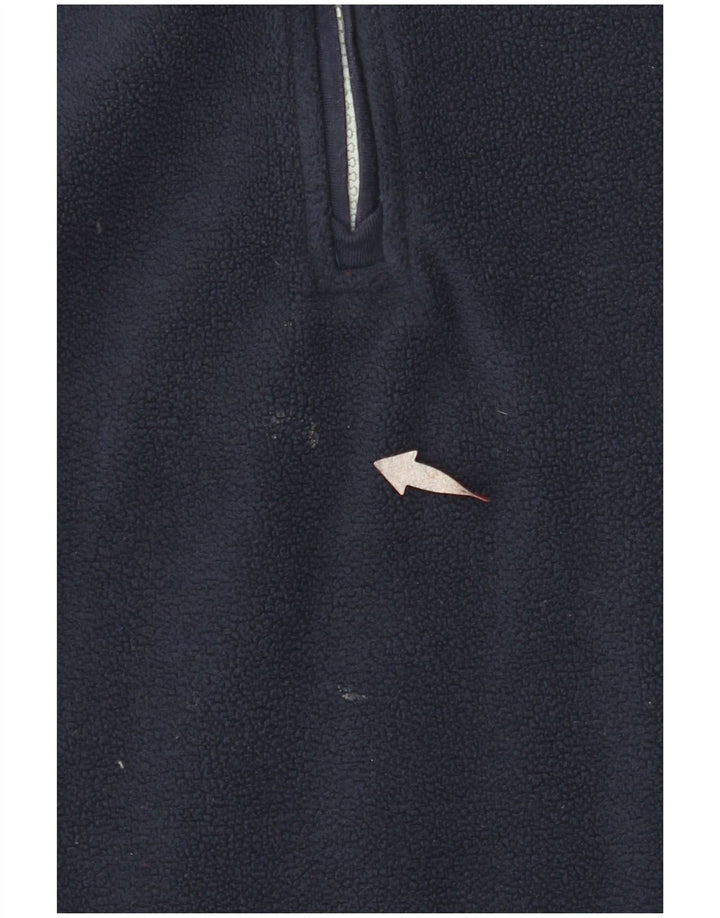 WEIRD FISH Suéter feminino de lã com gola grande e zíper Reino Unido 18 XL azul marinho