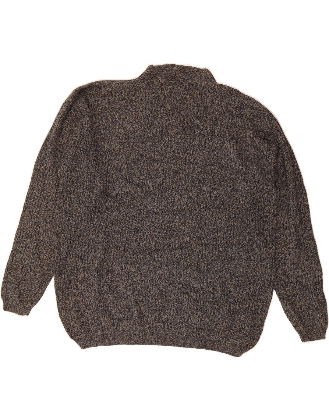 EDDIE BAUER Mens V-Neck Jumper Sweater XL Blue Flecked Cotton Vintage Eddie Bauer and Second-Hand Eddie Bauer from Messina Hembry 
