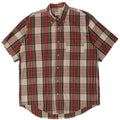 Camisa masculina de manga curta BENETTON grande xadrez multicolorida