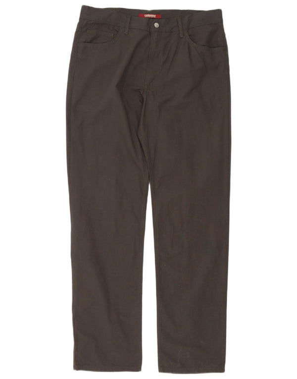 Carrera Calça masculina reta casual W38 L34 algodão cinza