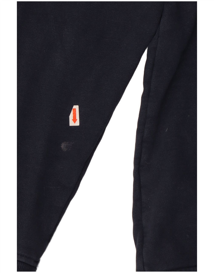 Suéter com capuz masculino Fat Face grande algodão azul marinho