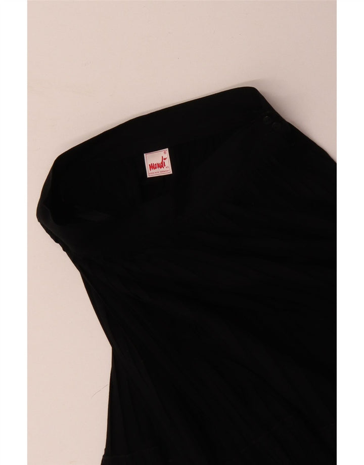 Saia plissada feminina MONDI EU 40 médio W28 algodão preto