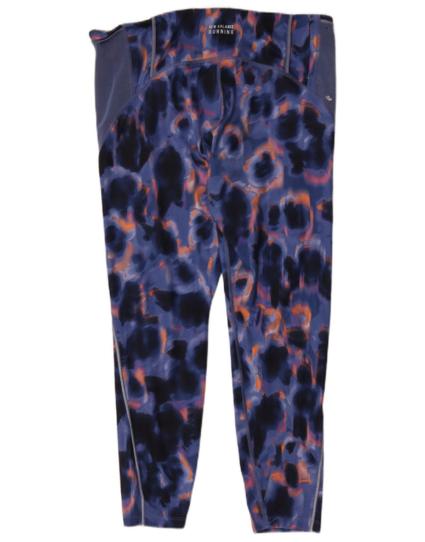 Leggings feminino New Balance UK 18 XL azul marinho tie-dye