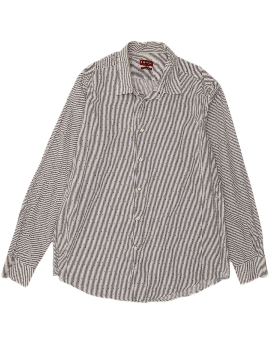 CARRERA Mens Regular Fit Shirt 2XL Blue Pinstripe Cotton Vintage Carrera and Second-Hand Carrera from Messina Hembry 