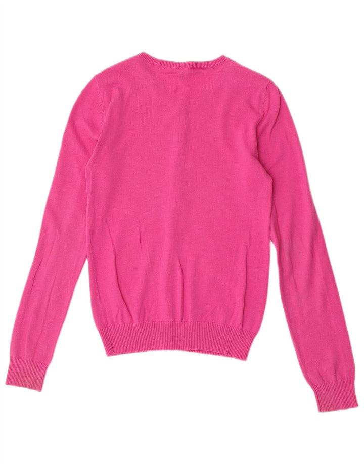 Suéter Cardigan Feminino Benetton UK 8 Pequeno Rosa