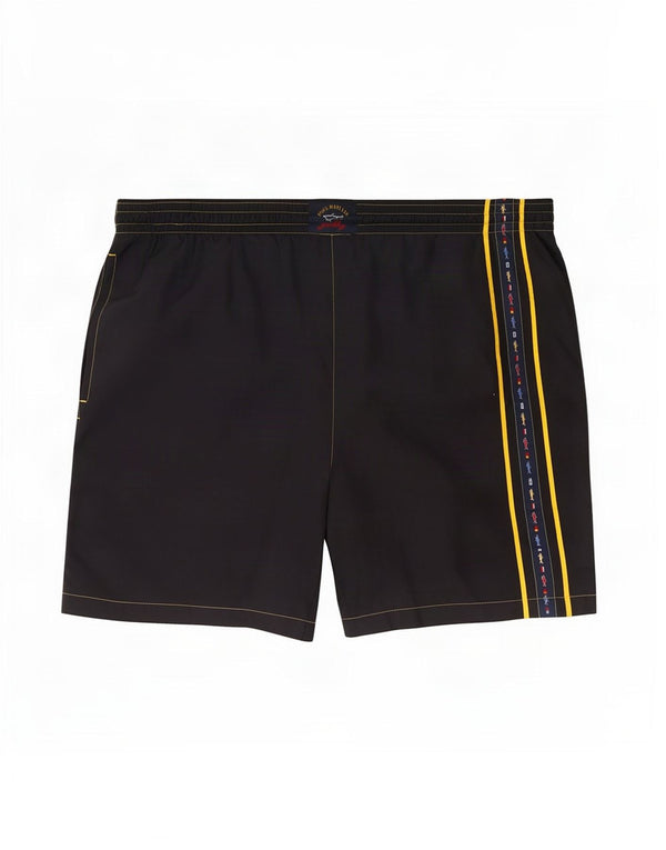 Shorts de natação masculino Paul & Shark para iate XL poliéster listrado azul marinho