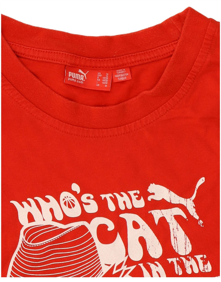 Puma Camiseta Masculina Graphic Top Médio Vermelho