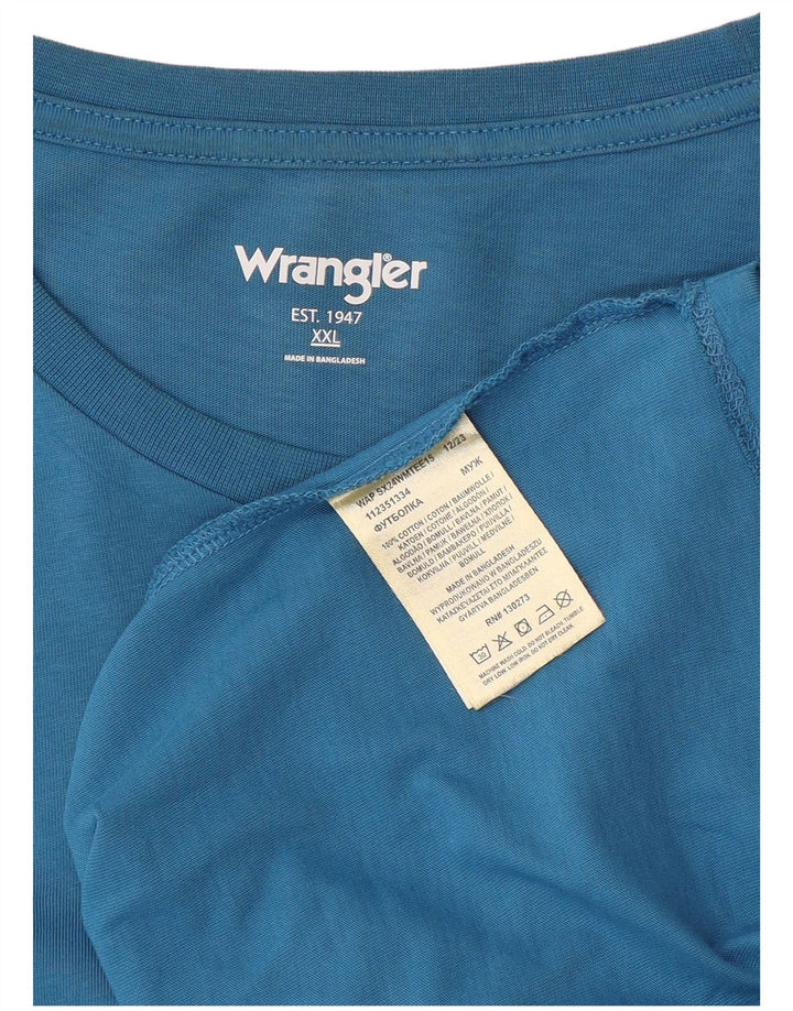 Camiseta masculina Wrangler Top 2XL algodão azul