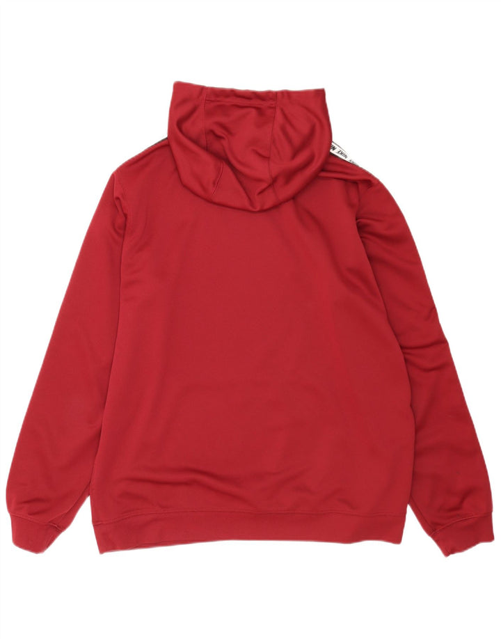 Jumper com capuz gráfico masculino Nike grande poliéster cor de vinho