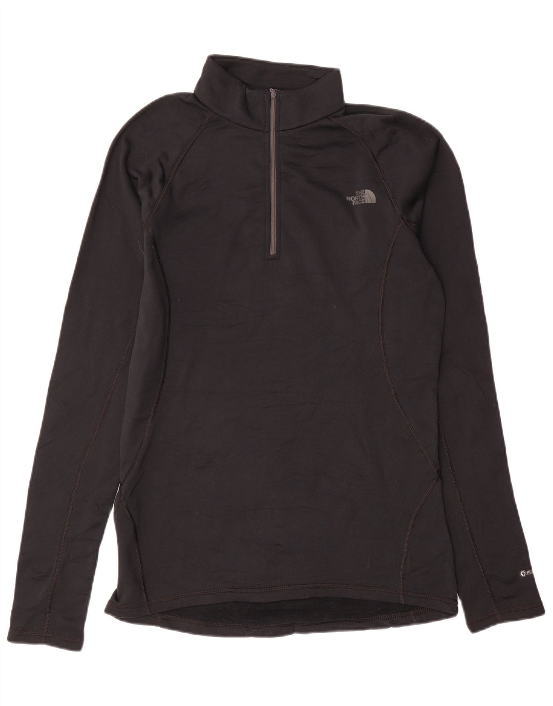 The North Face Mens Zip Neck Regular Fit Top Manga Longa Médio Preto