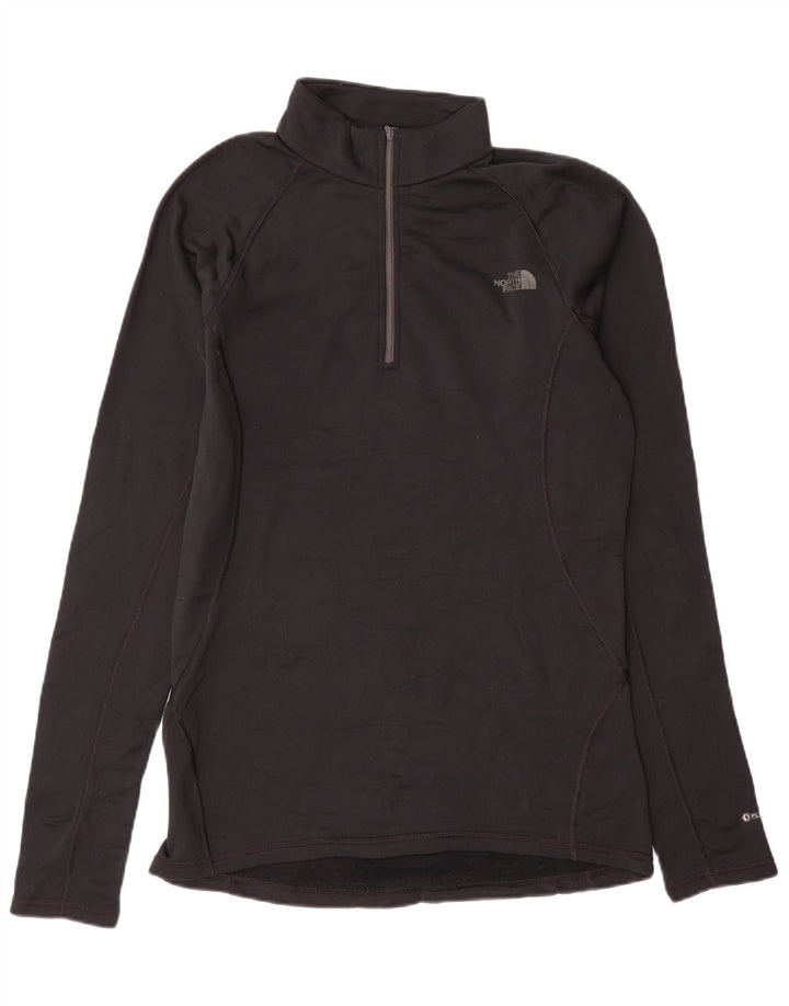 The North Face Mens Zip Neck Regular Fit Top Manga Longa Médio Preto
