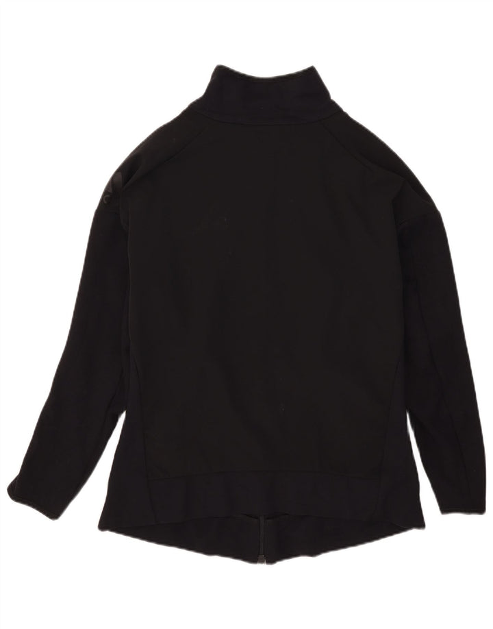 Adidas Womens Tracksuit Top Jacket UK 14 Médio Preto