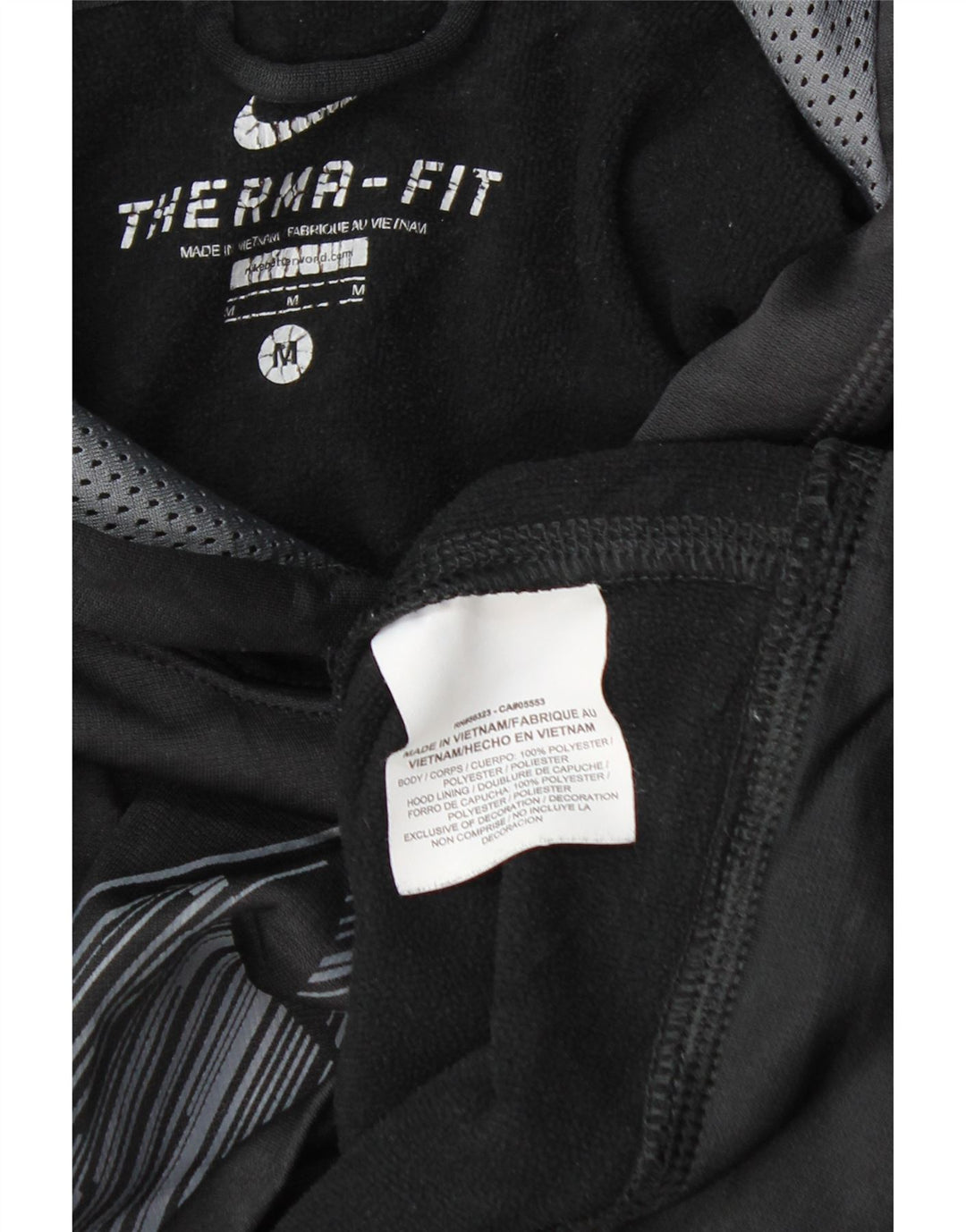 Suéter Nike Masculino Therma-Fit Graphic com capuz médio azul marinho poliéster