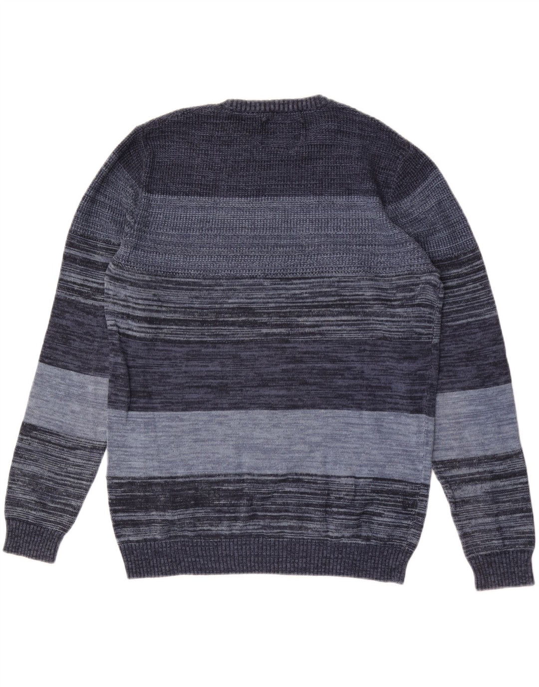 Suéter masculino Jack & Jones com gola redonda e algodão listrado azul médio
