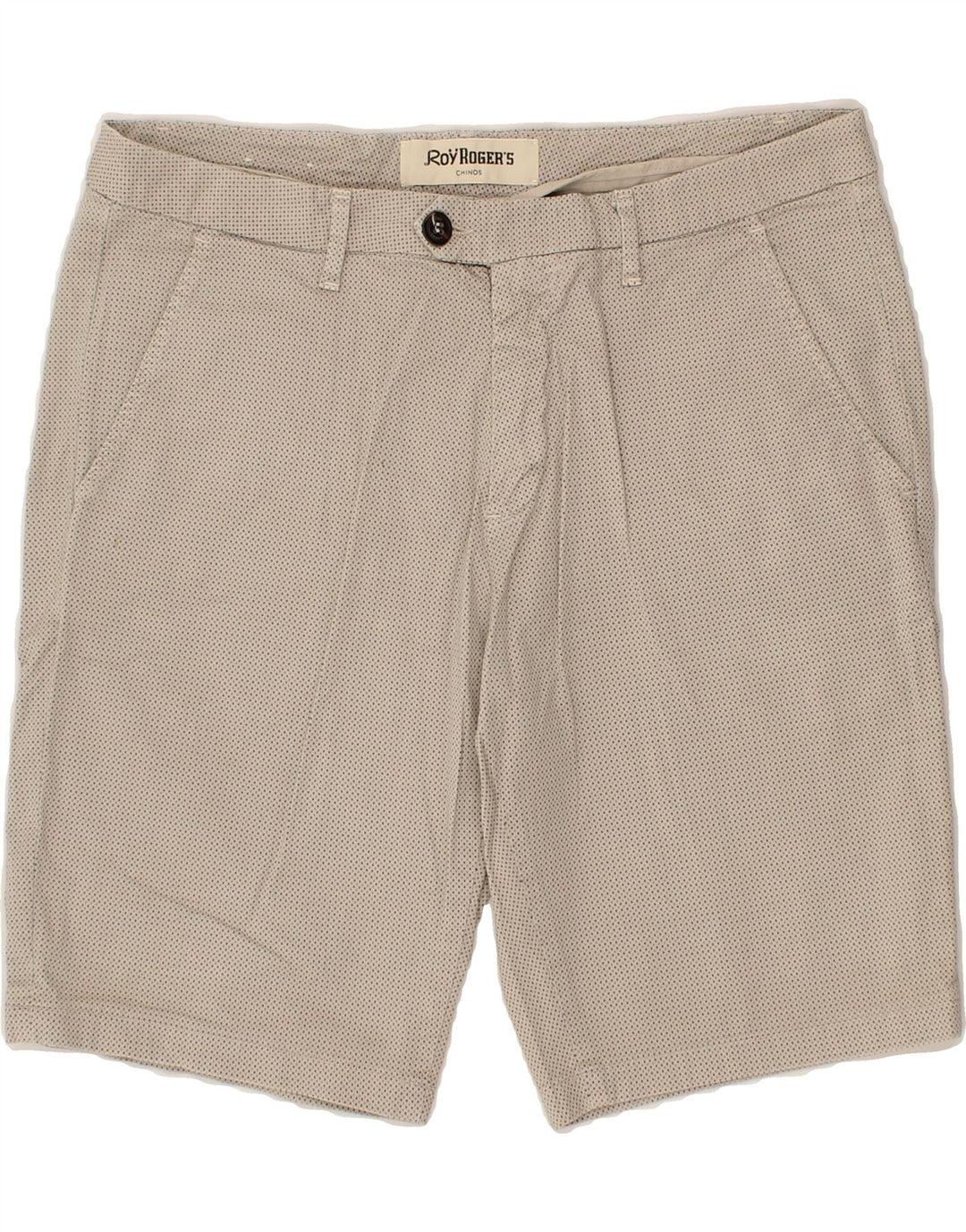 ROY ROGERS Mens Chino Shorts W38 XL Grey Geometric Cotton Vintage Roy Rogers and Second-Hand Roy Rogers from Messina Hembry 