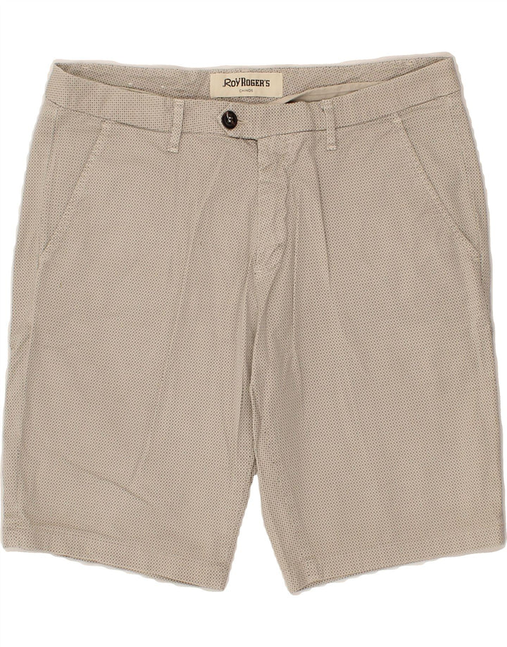 ROY ROGERS Mens Chino Shorts W38 XL Grey Geometric Cotton Vintage Roy Rogers and Second-Hand Roy Rogers from Messina Hembry 