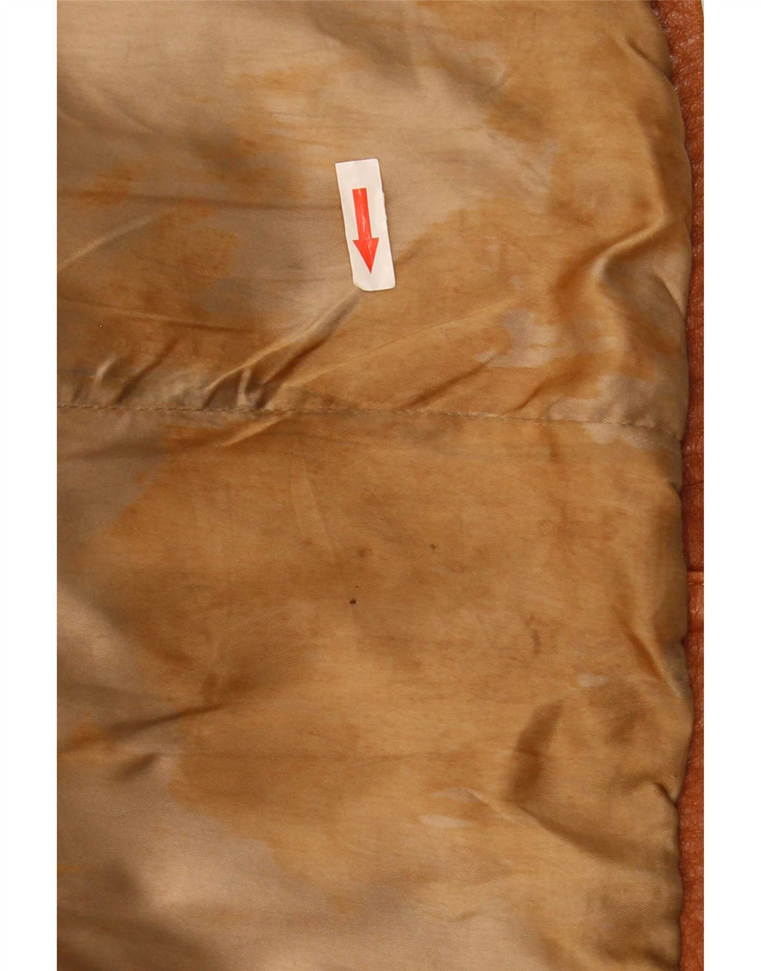 Casaco de couro feminino vintage IT 52 2XL marrom