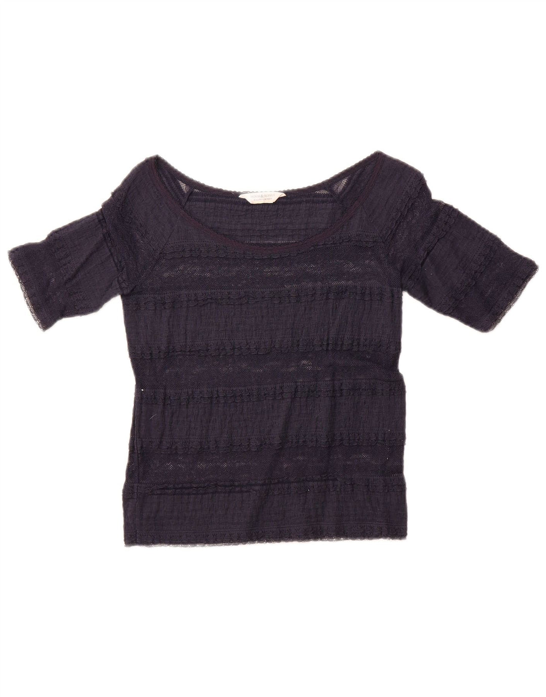 Blusa cropped feminina Ralph Lauren Reino Unido 12 médio azul marinho