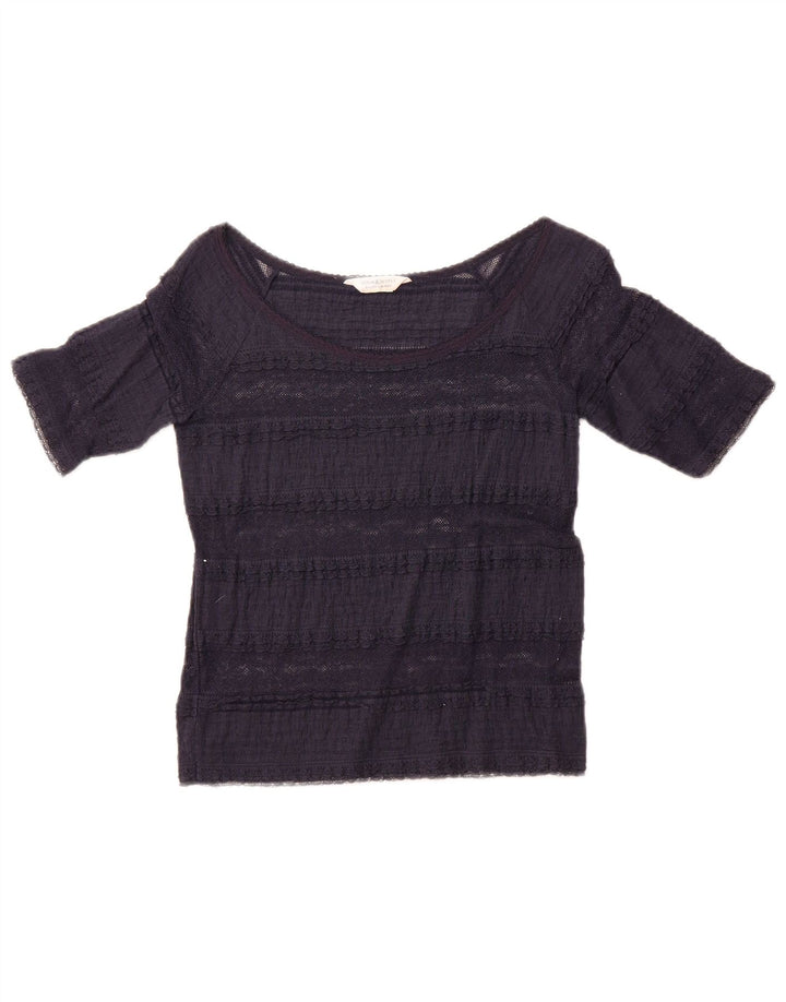 Blusa cropped feminina Ralph Lauren Reino Unido 12 médio azul marinho