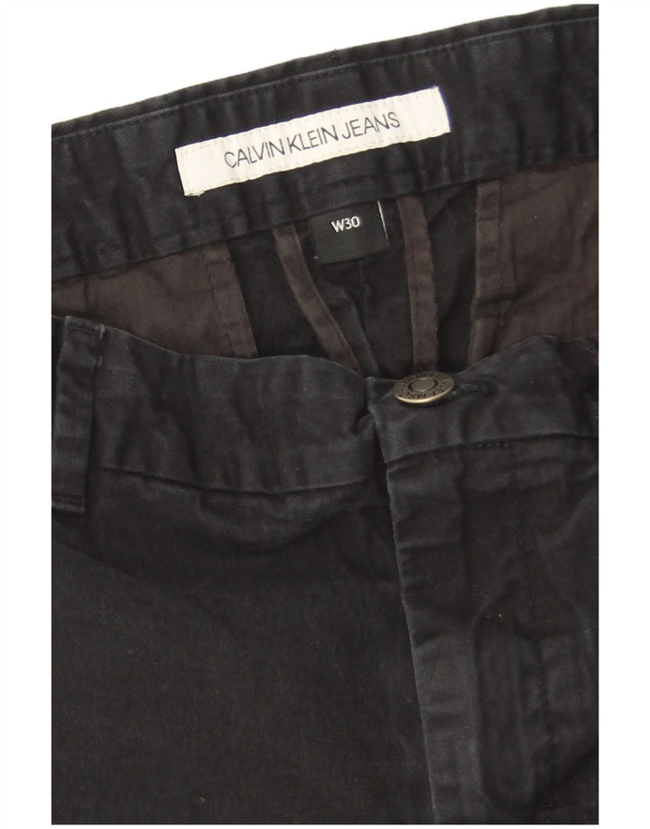 Calvin Klein Mens Chino Shorts W30 Médio Algodão Azul Marinho