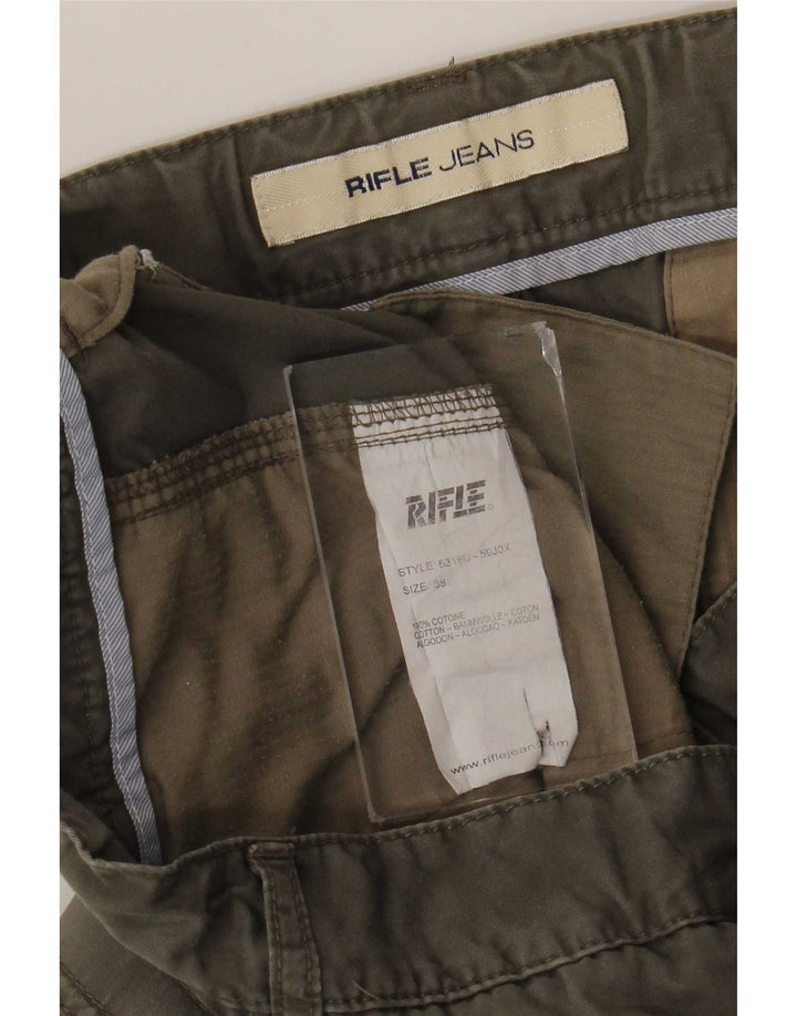 Rifle Mens Cargo Shorts W38 XL Algodão Cinza
