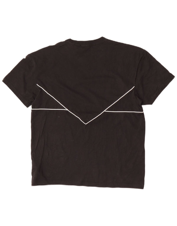 Adidas Mens Graphic T-Shirt Top Grande Algodão Preto