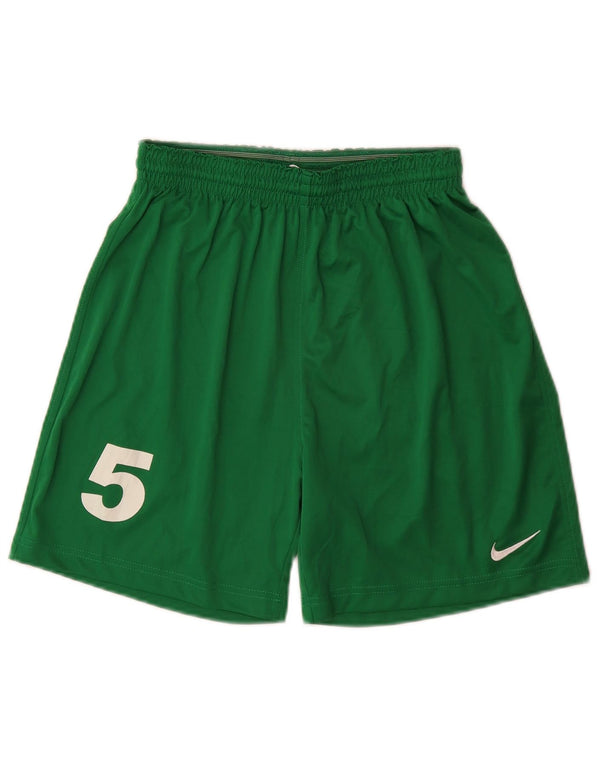 Shorts esportivos gráficos masculinos Nike poliéster verde médio
