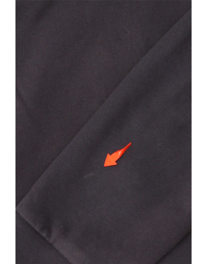 ADIDAS Suéter masculino com capuz e zíper pequeno algodão azul marinho