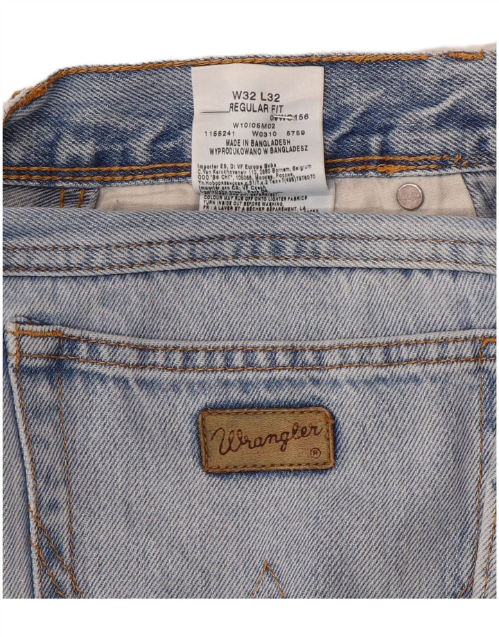 Calça jeans reta masculina WRANGLER regular fit W32 L32 algodão azul